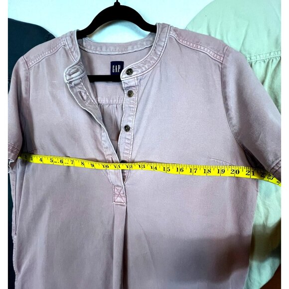 Bundle Gap Womens Short Sleeve Tunic Dresses Henley Neck Cotton Multiple Colors - Picture 3 of 15